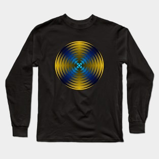 Fuzzy Circular Logic Yellow 6 Long Sleeve T-Shirt